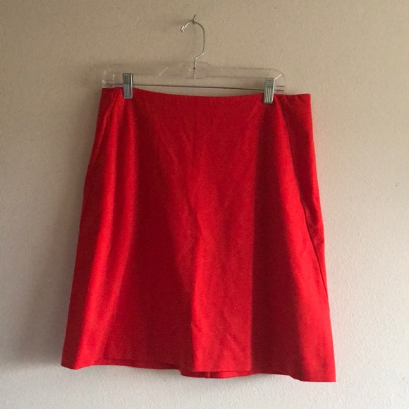 CAbi Red A Line Skirt Faux Pockets - Picture 1 of 6
